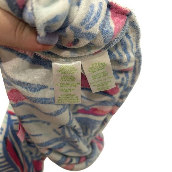 Women’s Lilly Pulitzer Dixon Romper Red Right Return Sailboat Terry Cloth Small - Picture 6 of 12